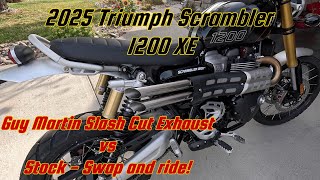 2025 Triumph Scrambler XE slash cuts [upl. by Neely657]