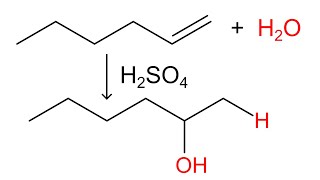 Making hexanol from hexene  Alkene hydration [upl. by Aninaig]