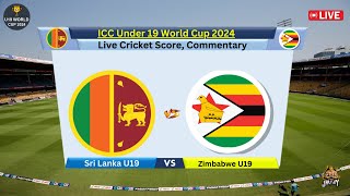 🔴 Live SL vs ZIM U19  6th Match Live  SRILANKA VS ZIMBABWE Live  cricketlive [upl. by Lerud]