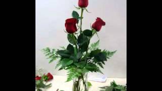 How to Arrange a Half Dozen Roses in Vase [upl. by Gustaf]