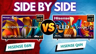 SidebySide Comparison Hisense E6N vs Hisense Q6N QLED – Which One is Worth Your Money 🖥️ [upl. by Ohaus242]