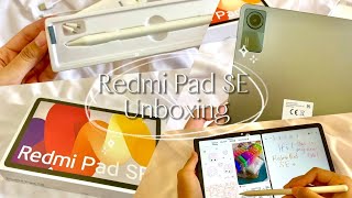 Redmi Pad SE unboxing ✧  accessories stylus pen camera test game test 💭🧸 [upl. by Theda]