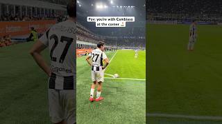 Cambiaso’s corner kick at San Siro 🏟️ juventus seriea pov [upl. by Kyd378]