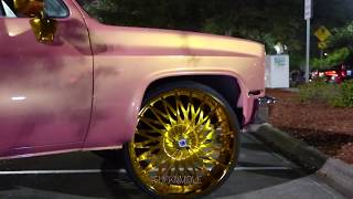 Shortbed truck on 30s Asanti Rims Wet Paint at Stunt Sunday Sonics Miami Gardens FL [upl. by Nicholas660]