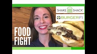 SHAKE SHACK vs BURGERFI BATTLE of the AMPED UP BURGERS [upl. by Aynatal]