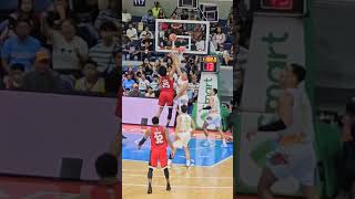 Japeth Aguilar uses his left hand to put back his miss pba [upl. by Maxma]