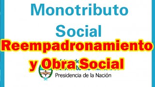 💥✨Reempadronamiento del Monotributo Social y Pago de obrasocial a partir del mes de octubre [upl. by Gaidano]