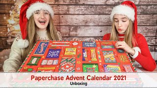 PAPERCHASE ADVENT CALENDAR 2021  UNBOXING AND TESTING STATIONERY [upl. by Afatsom]