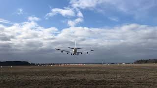 Boening 747 landing on Gdansk Airport 2019 [upl. by Damle748]