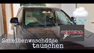 Scheibenwaschdüse tauschen 💧 Spritzdüse beim Touareg 7L wechseln inkl Schlauchreparatur 🚗 [upl. by Dubois418]