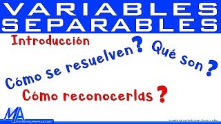 Ecuaciones diferenciales de variables separables  Introducción [upl. by Akahs]