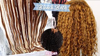 Wig Bleach Bath  🍁 Fall Inspired Ginger Hair Color  Berrys Fashion Hair [upl. by Elaen318]