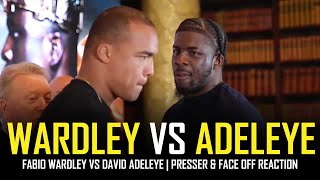 FABIO WARDLEY VS DAVID ADELEYE  FACE OFF amp PRESS CONFERENCE REACTION 🔥 [upl. by Yllib]