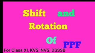 Shift and rotation of PPF class Xll Economics [upl. by Dennis303]