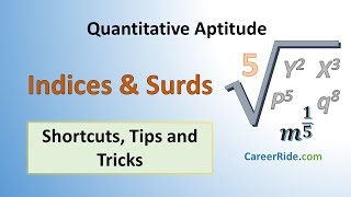 Surds and Indices  Shortcuts amp Tricks for Placement Tests Job Interviews amp Exams [upl. by Vipul344]