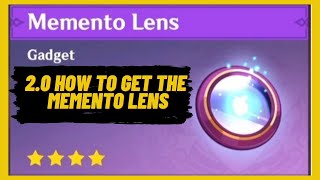 Genshin Impact 20  How to get the Memento Lens Gadget  Sacrificial Offering World Quest [upl. by Neirb772]