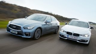 Infiniti Q50h vs BMW Active Hybrid 3 [upl. by Chin]