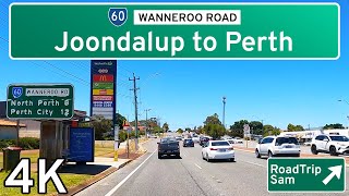 Drive to Perth City  from Joondalup Western Australia  Ambient Audio  POV [upl. by Krispin696]