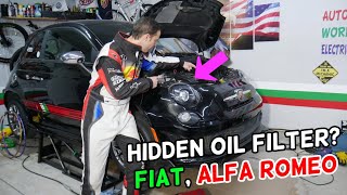 FIAT ALFA ROMEO MULTIAIR OIL FILTER LOCATION REPLACEMENT 1 4 MULTIAIR FITLER [upl. by Higbee]