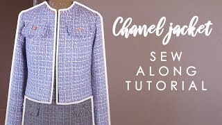 The easiest Chanel inspired jacket My secrets and techniques [upl. by Ardnasak]