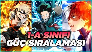 1A SINIFI GÜÇ SIRALAMASI 20 Kişi  My Hero Academia Güç Sıralaması [upl. by Hermon]