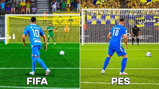 Neymar JR Penalty Kicks  FIFA vs PES From 2011 to 2024 [upl. by Aiz438]