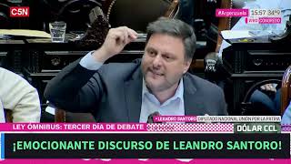 ¡¡EMOCIONANTE DISCURSO de LEANDRO SANTORO quot¡ANTICIPAMOS que VAMOS A VOTAR TODO EN CONTRAquot [upl. by Cari]