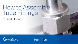 How to Assemble Tube Fittings 1″ and Under  Tech Tips  Swagelok 2020 [upl. by Melise]