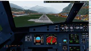 FSLABS A319  Landing at Innsbruck LOWI RNPE 26  P3DV5  4K [upl. by Shanta]