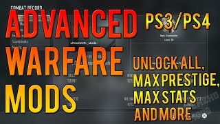 Advanced Warfare Mods  Unlock all Max Prestige Max Level and More PS3PS4 [upl. by Sairu]