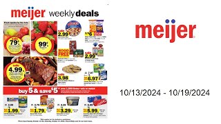 Meijer Weekly Ad US  10132024  10192024 [upl. by Nnaeirb]