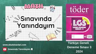 LGS 20232024 TÖDER TÜRKİYE GENELİ 3 DENEME SINAVI SON PROVA MATEMATİK VİDEO ÇÖZÜMLERİ PDF LİNK [upl. by Sophi96]