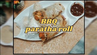 BBQ paratha roll🌯 with with BBQ sauceHow to cook and how to make this [upl. by Hashum376]