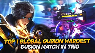 TOP 1 GLOBAL GUSION HARDEST GUSION MATCH IN TRİO [upl. by Derayne]