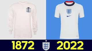 La evolución Todos las camisetas de la Selección de fútbol de Inglaterra 2022 [upl. by Cornwell]