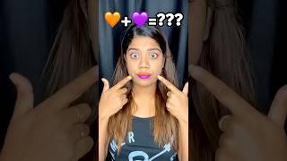 Crazy Lipstick Mixing Technique 🧡💜😳❓❓❓shorts makeuphacks trendingshorts [upl. by Prentiss]