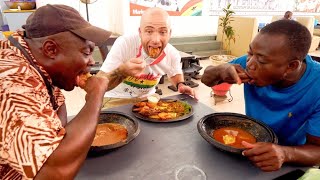 Visiting a CHOP BAR in GHANA West Africa Street Food  Attractions  Accra Ghana [upl. by Elsworth]