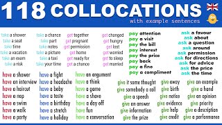 Learn 118 COMMON Collocations in English used in Daily Conversations [upl. by Ssidnac]