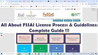 All About FSSAI License Process amp Guidelines Complete Guide [upl. by Elbertina252]