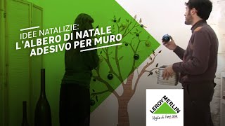 Idee natalizie lalbero di Natale adesivo per muro  Leroy Merlin [upl. by Brelje404]