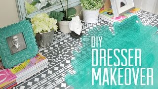 DIY • Dresser Makeover Using Stencils [upl. by Atteuqcaj]