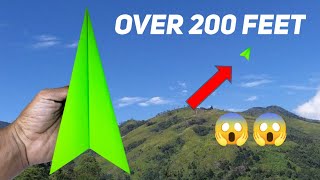 Paper Planes 200 FEET How To Make Paper Airplane That Flies Far [upl. by Ijuy]