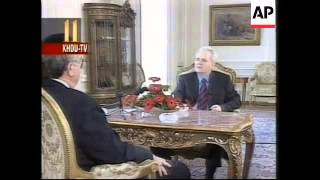 YUGOSLAVIA BELGRADE SLOBODAN MILOSEVIC INTERVIEW [upl. by Aneev686]