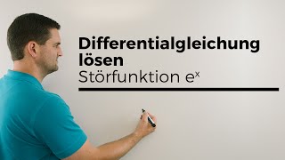 Differentialgleichung lösen linear inhomogen Störfunktion ex Beispiel 2  Mathe by Daniel Jung [upl. by Aihsel]