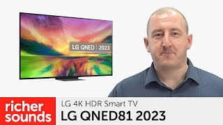 LG QNED81 4K HDR Smart TV 2023  Richer Sounds [upl. by Kos]