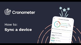 How To Sync A Device With Cronometer [upl. by Niamreg]