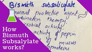 Bismuth subsalicylate PHARMACOLOGY  Mucosal protective agent [upl. by Olin116]