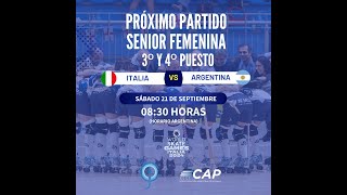 HOCKEY S PATINES  MUNDIAL FEMENINO EN VIVO  3ER PUESTO  NOVARA 2024 ARGENTINA VS ITALIA RELATOS [upl. by Duleba]