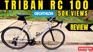 Triban RC100  Review  Road Bike  Decathlon [upl. by Elli483]