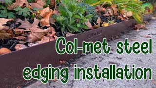 Gardening with Friends DIY COLMET steel landscaping edging installation [upl. by Kuo]